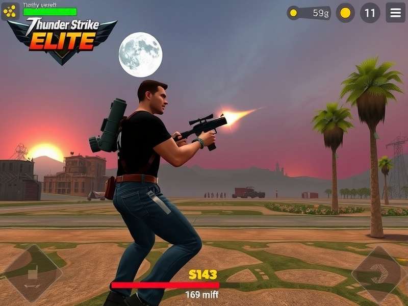 Thunder Strike Elite map showing different locations